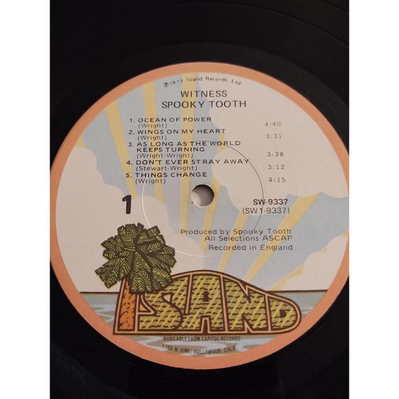 SPOOKY TOOTH Witness 1973 Island Records LP – SW-9337 - Picture 4 of 6